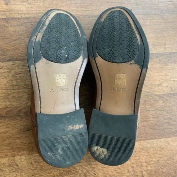 Aldo Brown Leather Oxfords - 13 - Picture 7 of 7